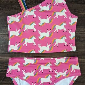 Hanna Andersson Pink Unicorn Kids Swim Set